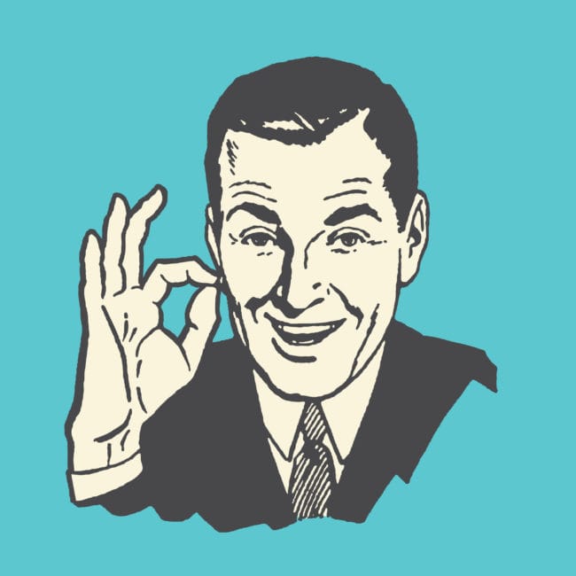 Man Making AOK Gesture