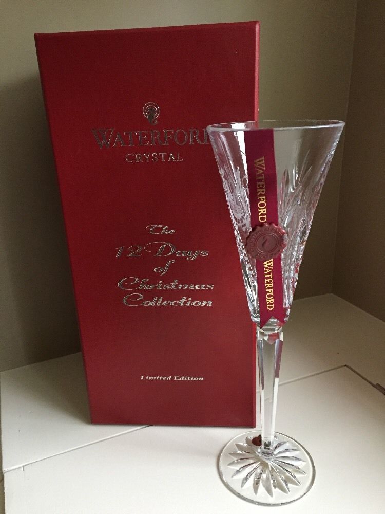 Waterford Crystal 12 Days Of Christmas Champagne Flutes - Christmas